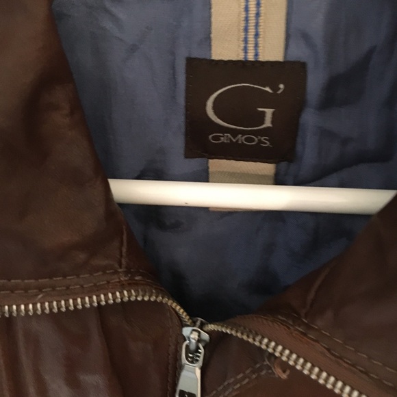 SOLD!! Gimos Soft Brown Italian Leather Jacket. - Picture 4 of 8